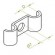 UEF6 ~ Kabeļa turētājs d=6mm th=1.2mm(100gb) image 1