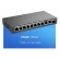 10-Port Gigabit Smart PoE komutators: 8 PoE porti, 1 RJ45, 1 SFP, 120W PoE, galda, tērauda korpuss.