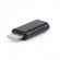 Adapter; Apple Lightning plug,USB C socket; black; Cablexpert 3