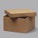 Mikro gofrētā kartona kastītes 250x250x150mm ar vāku, brūnas, 14E 2