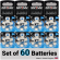 60 gab. Komplekts Dzirdes aparāta baterijas | Izmērs 675 | Special Zn-Air | PR44 2